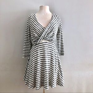 Free People Striped Knit Maverick grey dress M